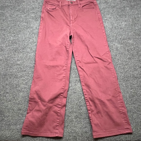 Joe's Jeans Pants - Joe's Jeans Rosy Ash Wide Leg High Rise Pants Mauve 28 Crop Womens Stretch Ankle